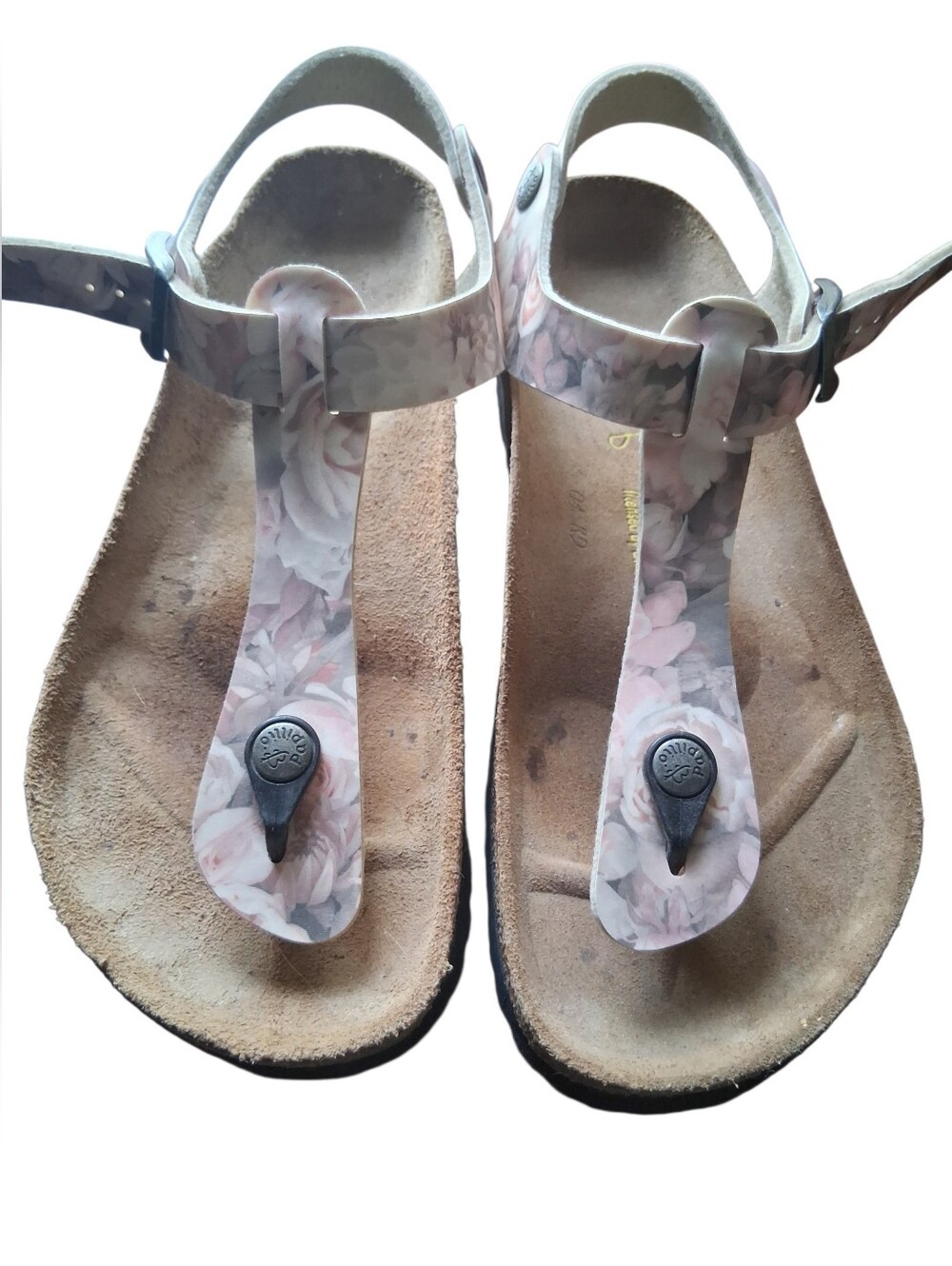 PAPILLIO BY BIRKENSTOCK Kairo Floral Rose T-Strap Sandal EU 39 L8